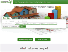 Tablet Screenshot of findnigeriaproperty.com